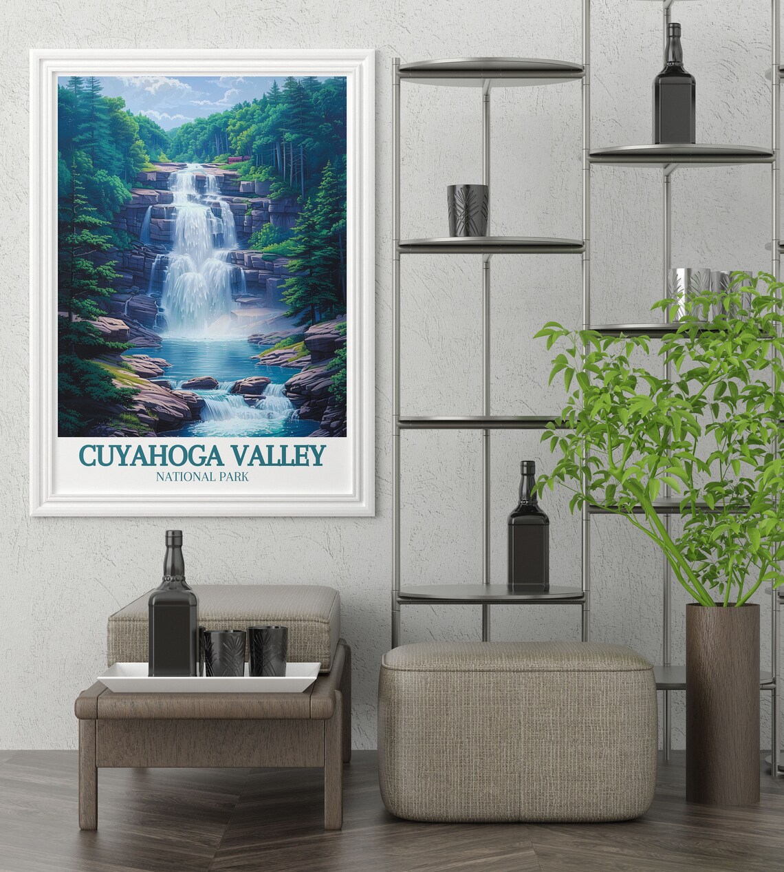 Cuyahoga Valley National Park Brandywine Falls Bridge Poster - Image 4