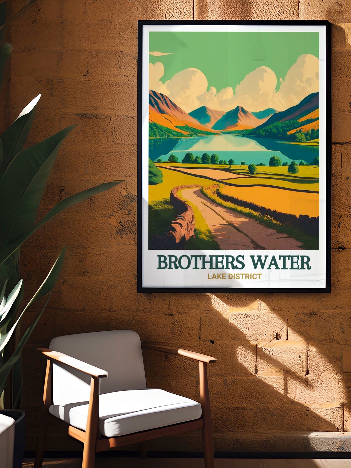 Brothers Water Winding Trail and Mirror Lake Reflection Poster - Image 2