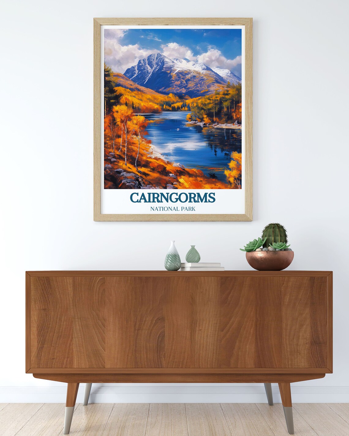 Cairngorms National Park Autumn Lake Golden Larch Trees Travel Poster - Image 3
