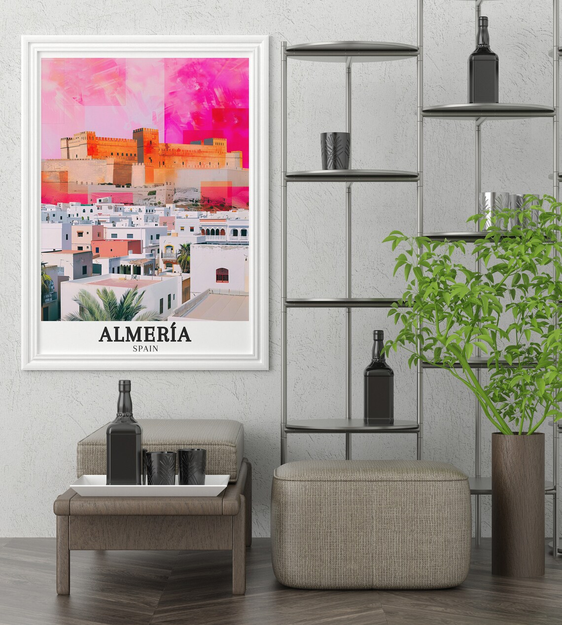 Almeria Moorish Alcazaba Fortress Above the White Town Poster - Image 3