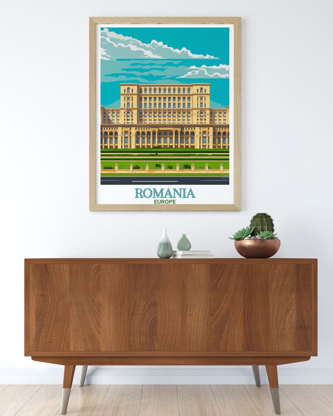 Romania Europe Palace of the Parliament Bucharest Grand Travel Poster - Image 2