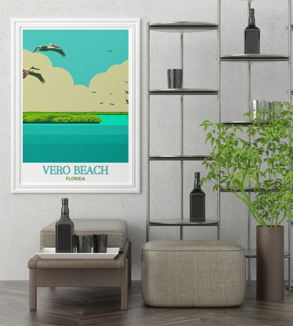 Vero Beach Travel Print Pelican Island National Wildlife Refuge Travel Wall Art Pelican Island National Wildlife Refuge Art - Image 2