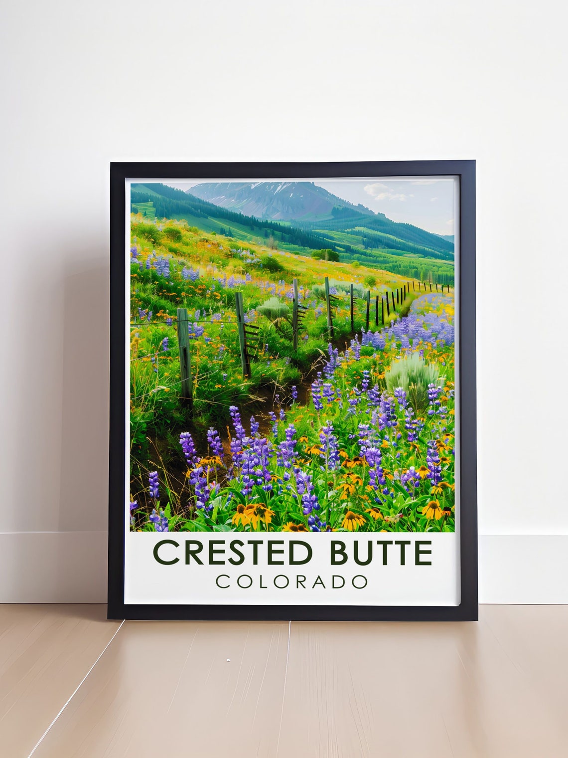 Crested Butte Colorado Wildflower Meadow Mountain Trail Poster - Image 4