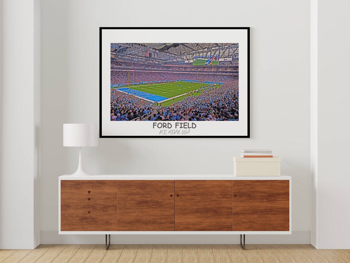 Ford Field Stadium Game Day Crowd Michigan USA Football Poster - Image 3