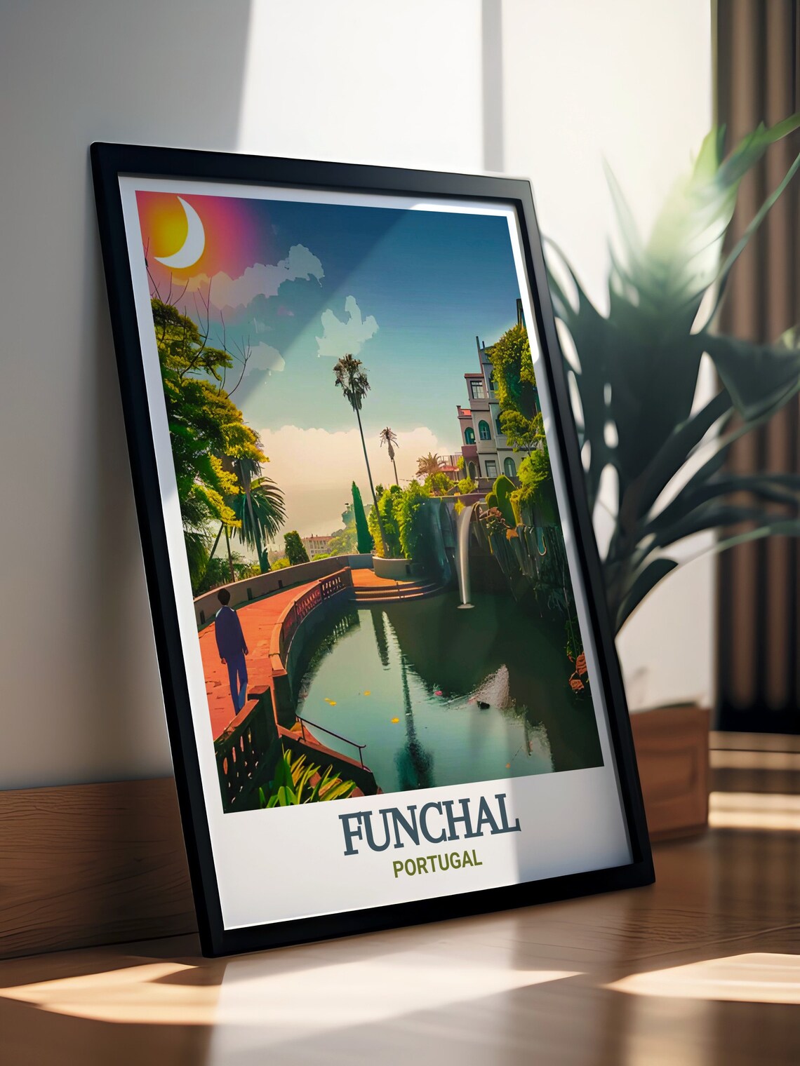 Monte Palace Tropical Garden Lake Madeira Portugal Travel Poster - Image 3