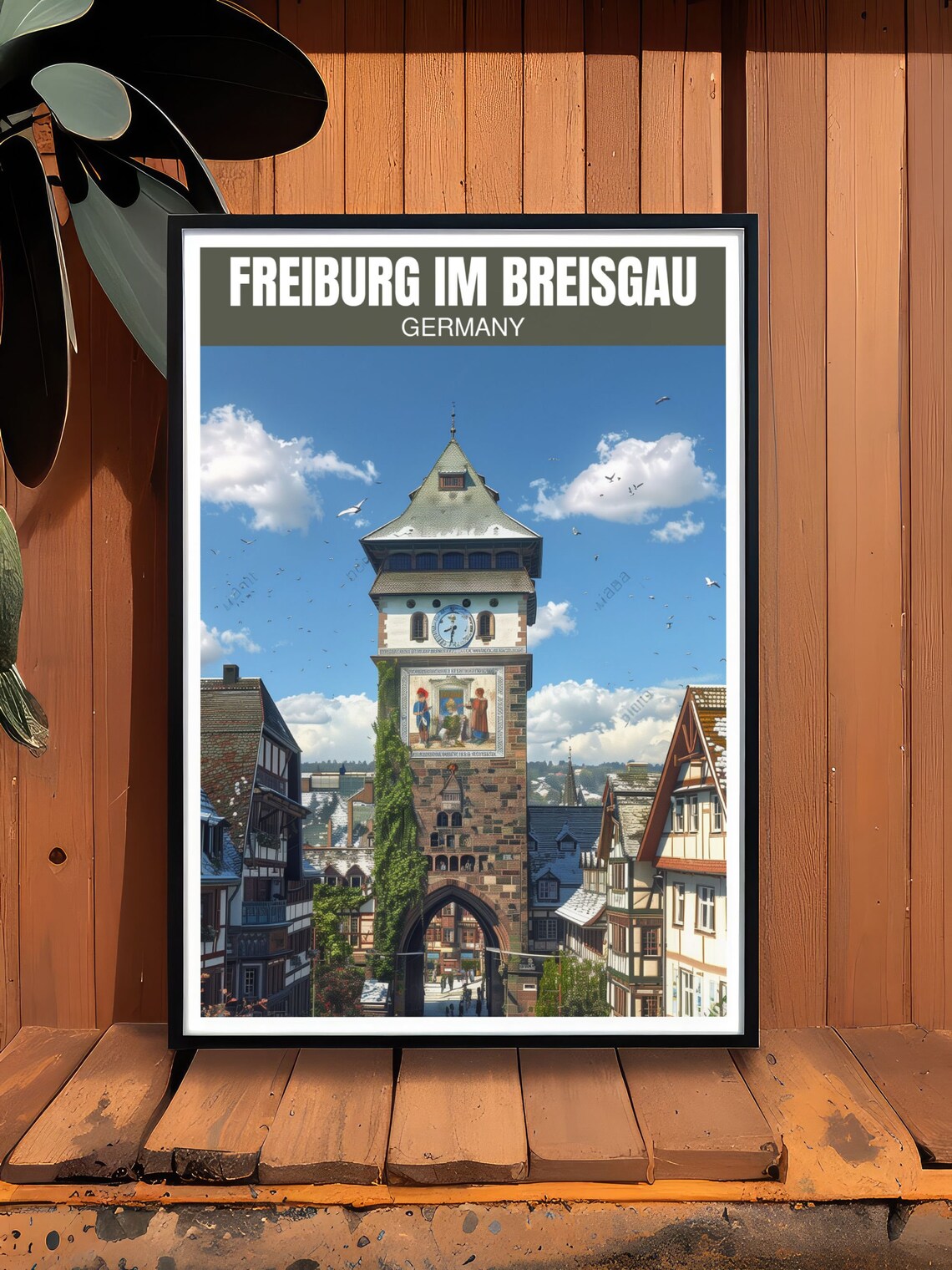 Germany Freiburg im Breisgau Schwabentor Gate Tower Old Town Poster - Image 3