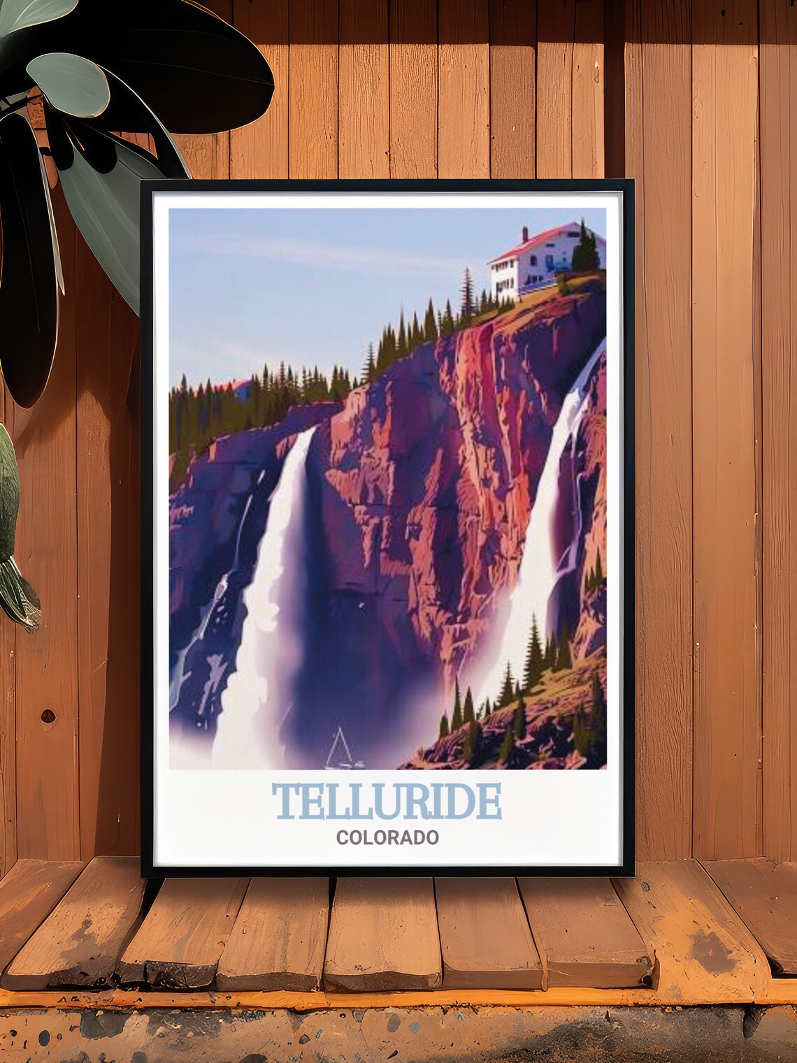 Telluride Colorado Bridal Veil Falls Mountain Waterfall Poster - Image 2