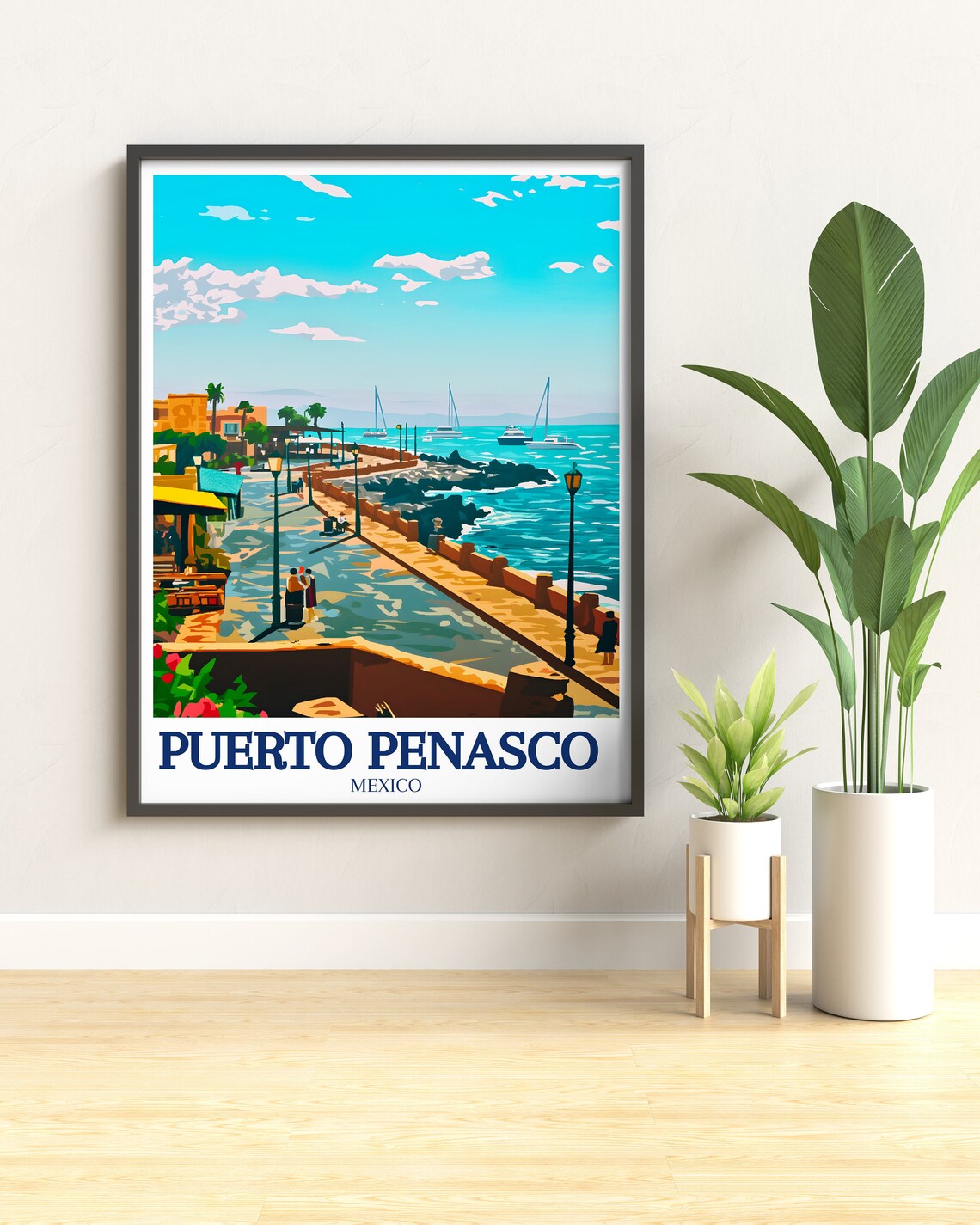 Puerto Peñasco Malecon and Sea of Cortez Travel Poster - Image 3