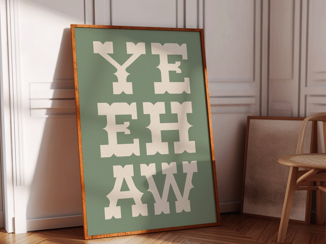 Western Style Art Print Boho Minimalist Prints Modern Art Bohominimalistdecor Cowboy Art File - Image 2
