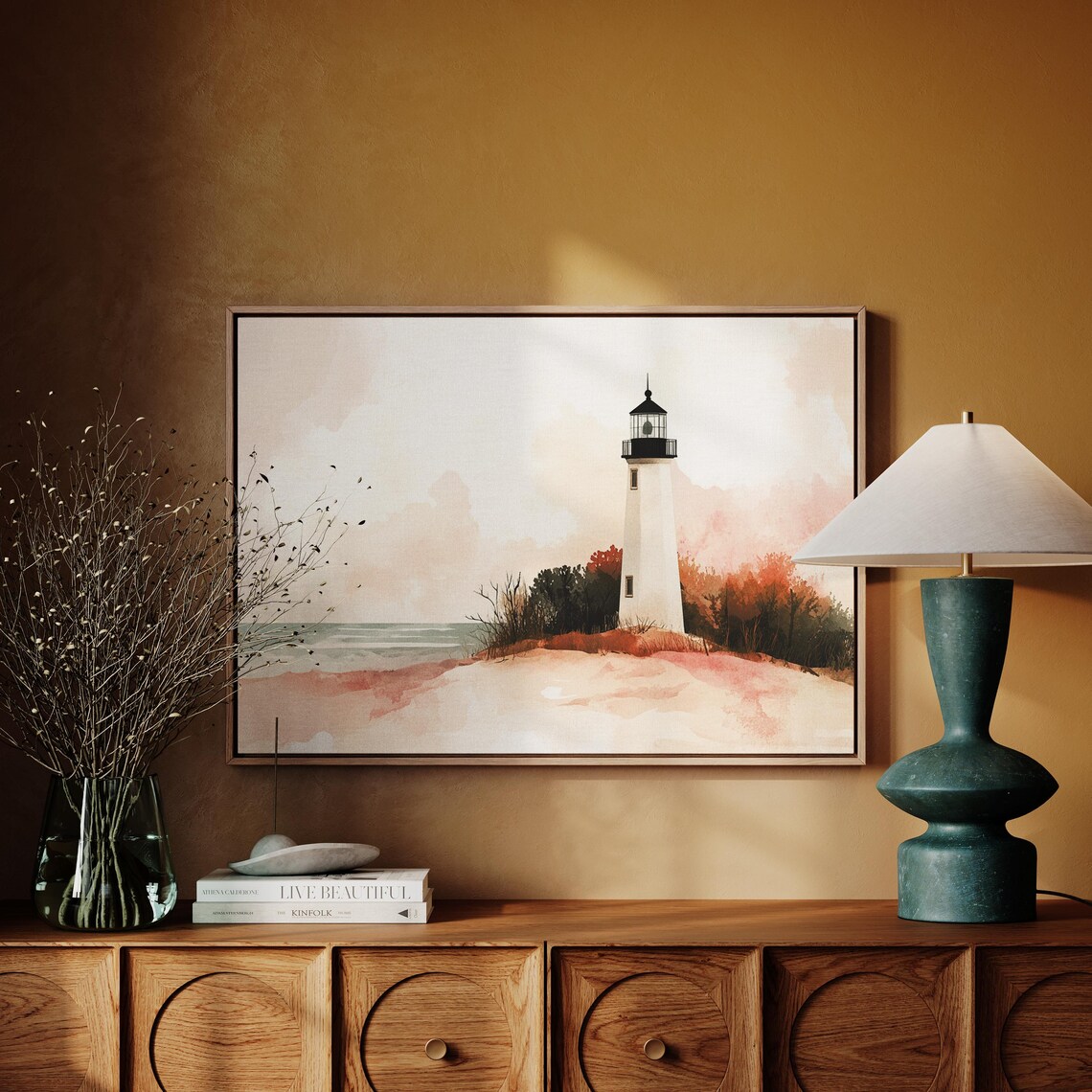 Peaceful Lighthouse Watercolor, Faith Inspired Beacon - Image 5