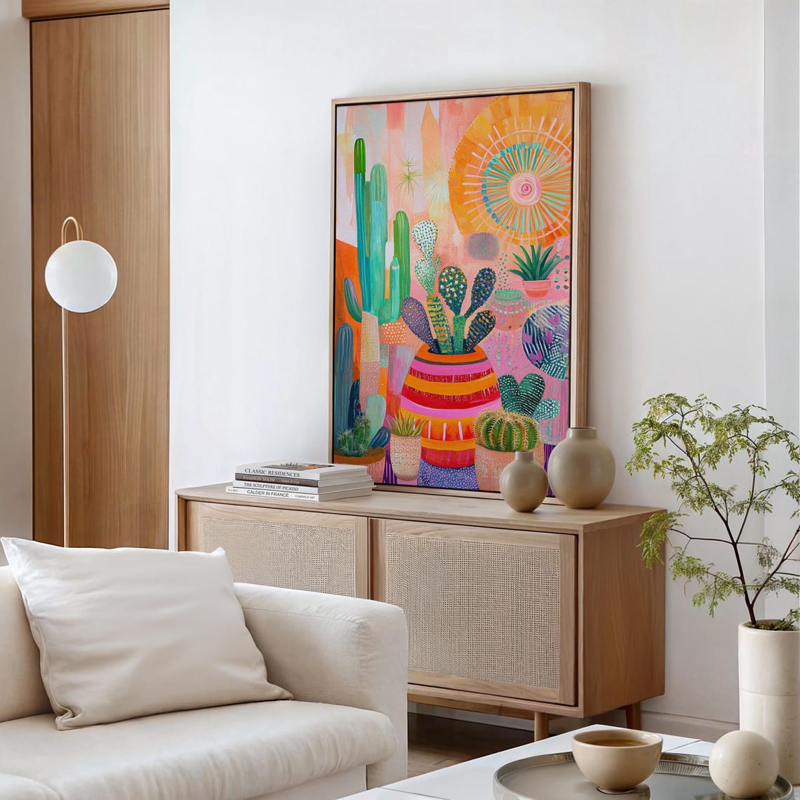 Vibrant Cactus And Succulent Artwork With Bold Colors And Modern Southwest Design For Unique Wall Decor Prints - Image 4