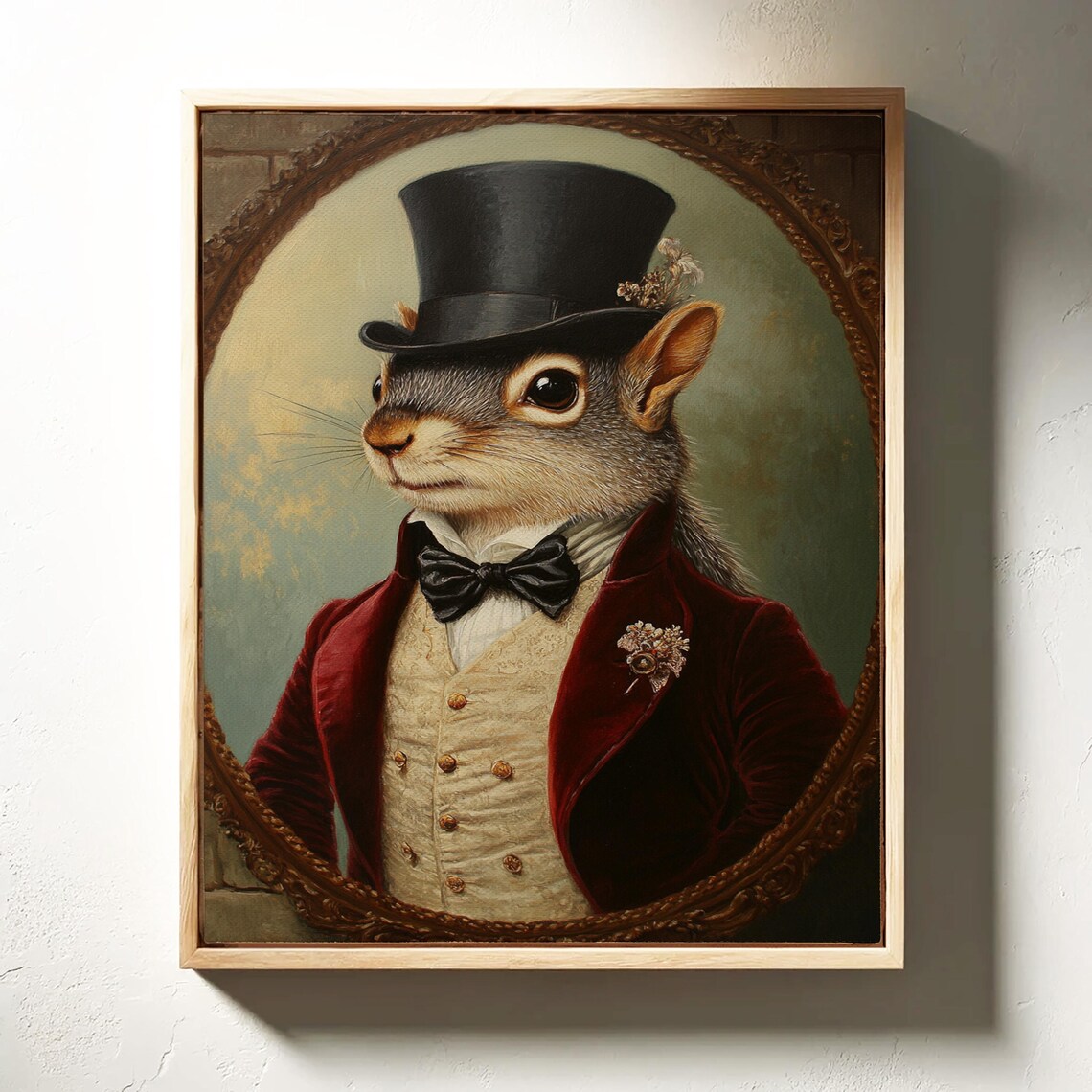 Elegant Squirrel Portrait, Victorian Steampunk - Image 2