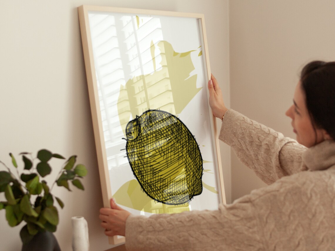 Lemon Fruit Kitchen Wall Art Boho Minimalist Prints Modern Art Kitchen Prints Art Physical Poster Print Shipped To You - Image 2