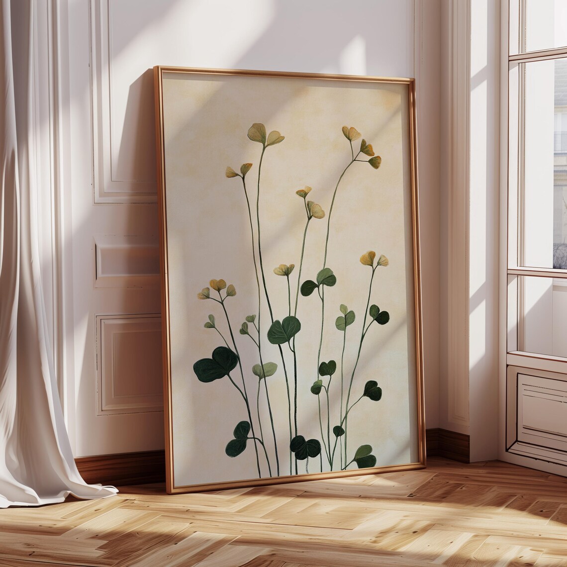 Modern Botanical Clover Minimalist Nature Art Print - Image 5