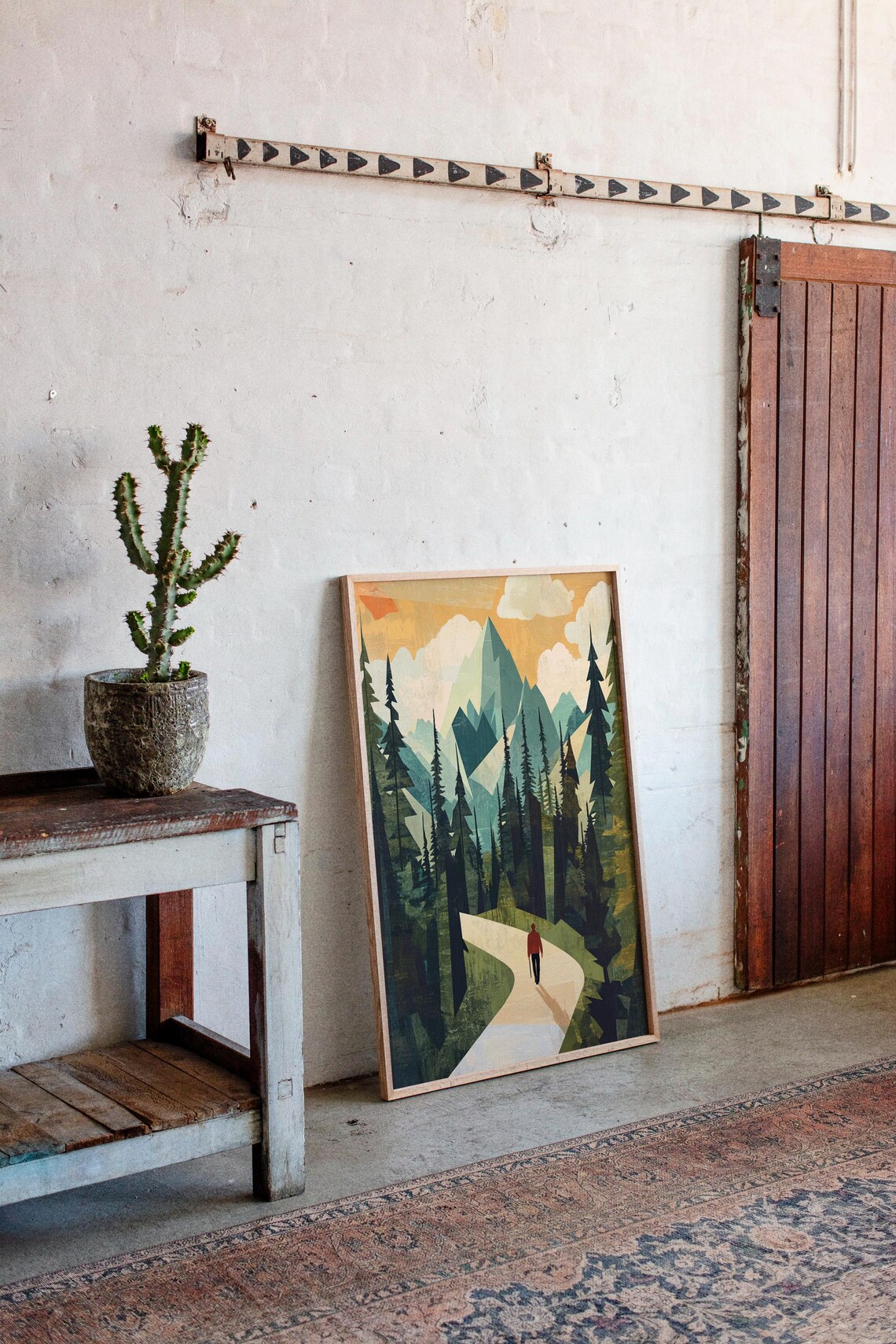 Adventure Inspired Hiking Print, Modern Mountain Artwork - Image 4