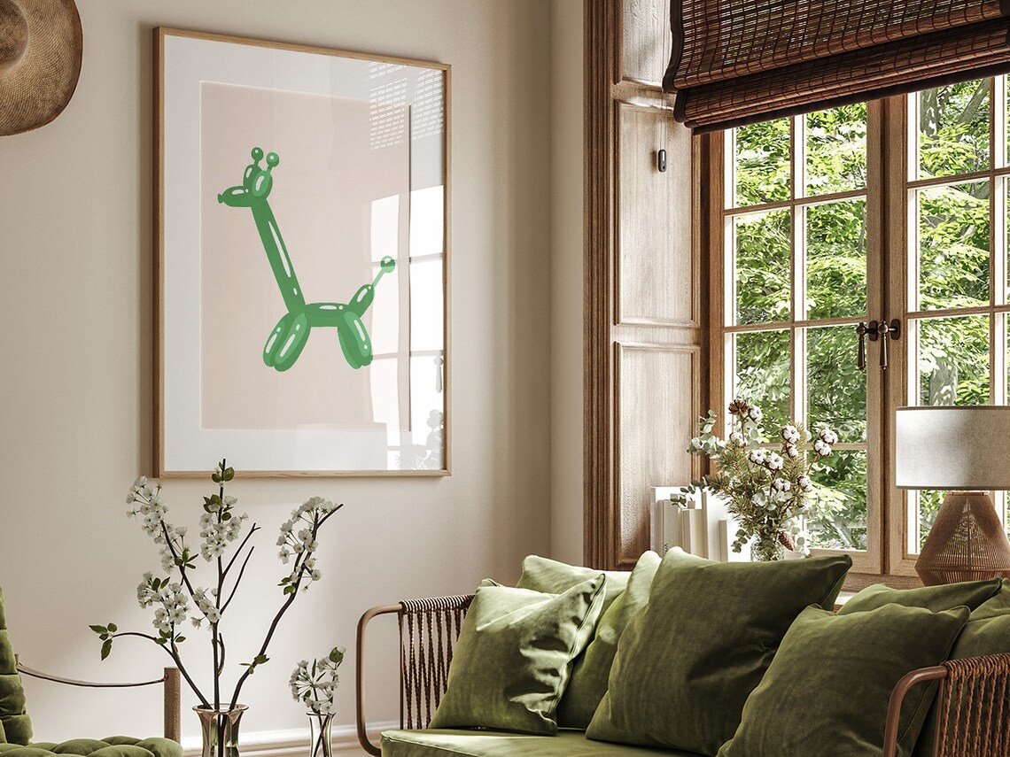 Bubble Balloon Animals Boho Minimalist Art Print - Image 2