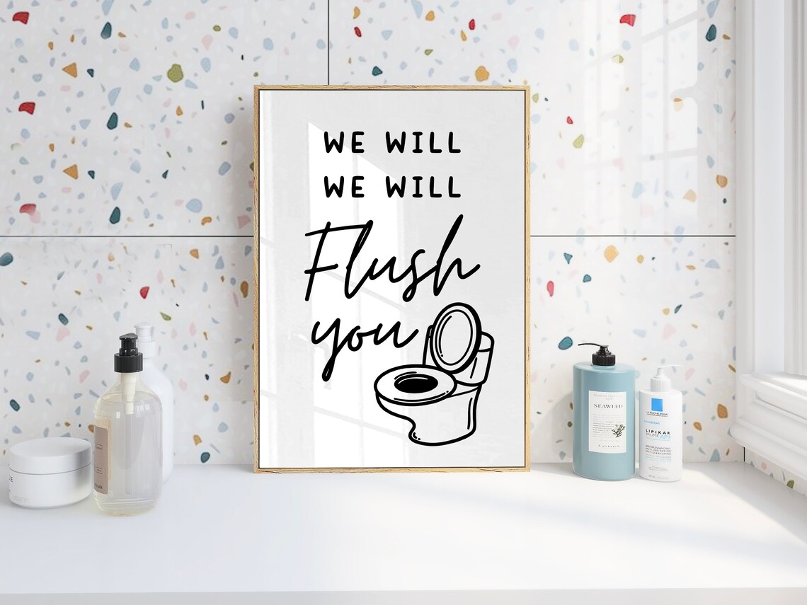 Funny Bathroom Art Posterboho Minimalist Prints Modern Art Bohominimalistdecor Bathroom Art File - Image 4