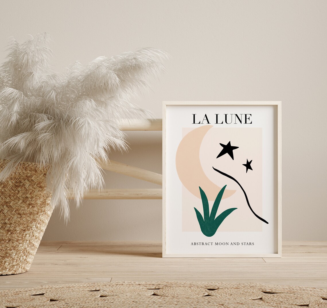 Matisse-Inspired La Lune Moon Abstract Art Print - Image 2
