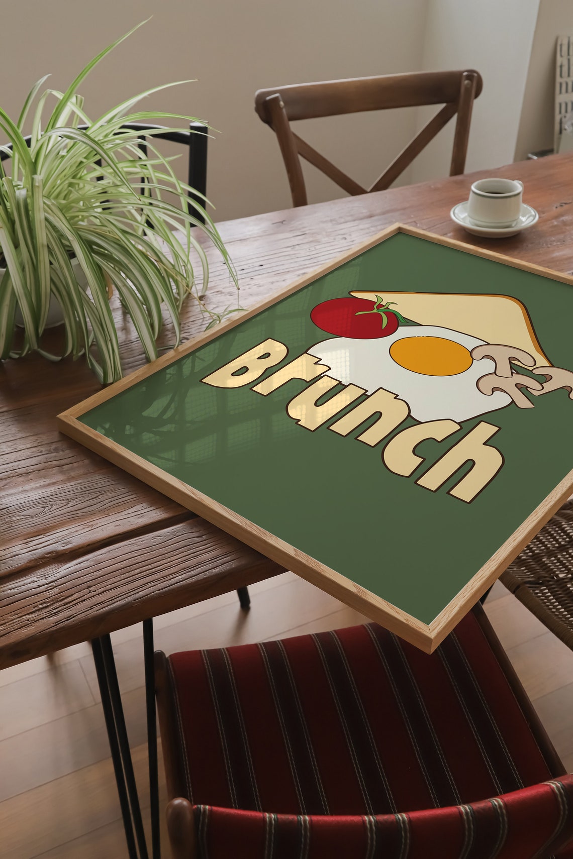 Brunch Breakfast Plate Egg Tomato Mushroom Toast Kitchen Poster - Image 3