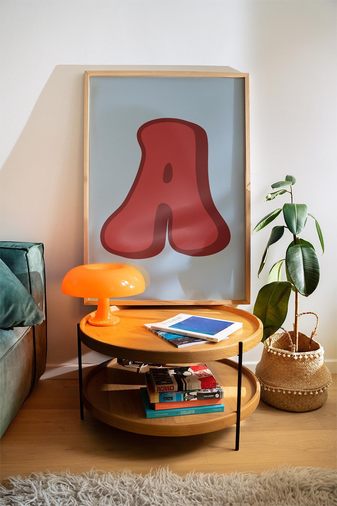 Personalised Colourful Initial Print, Retro Letter Art - Image 2