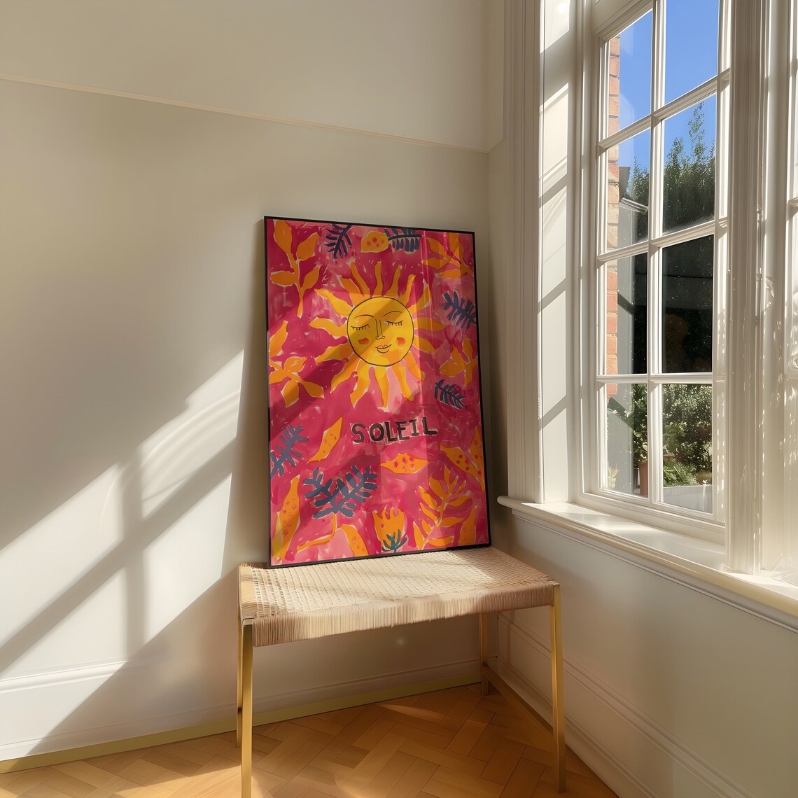 Soleil Retro Sun Poster, Boho Contemporary Decor - Image 3