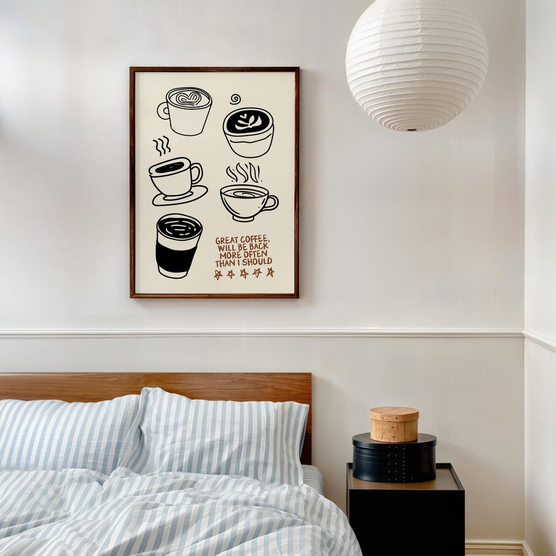Five Star Coffee Review Great Coffee Will Be Back Kitchen Poster - Image 3