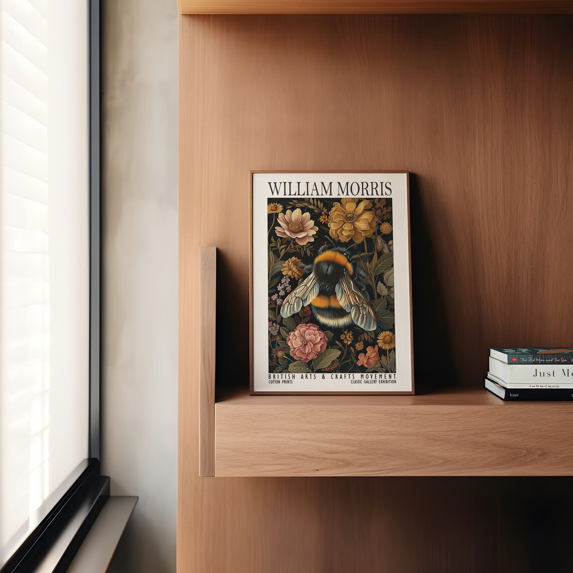 William Morris Bumblebee Floral Garden Exhibition Art Poster - Image 3