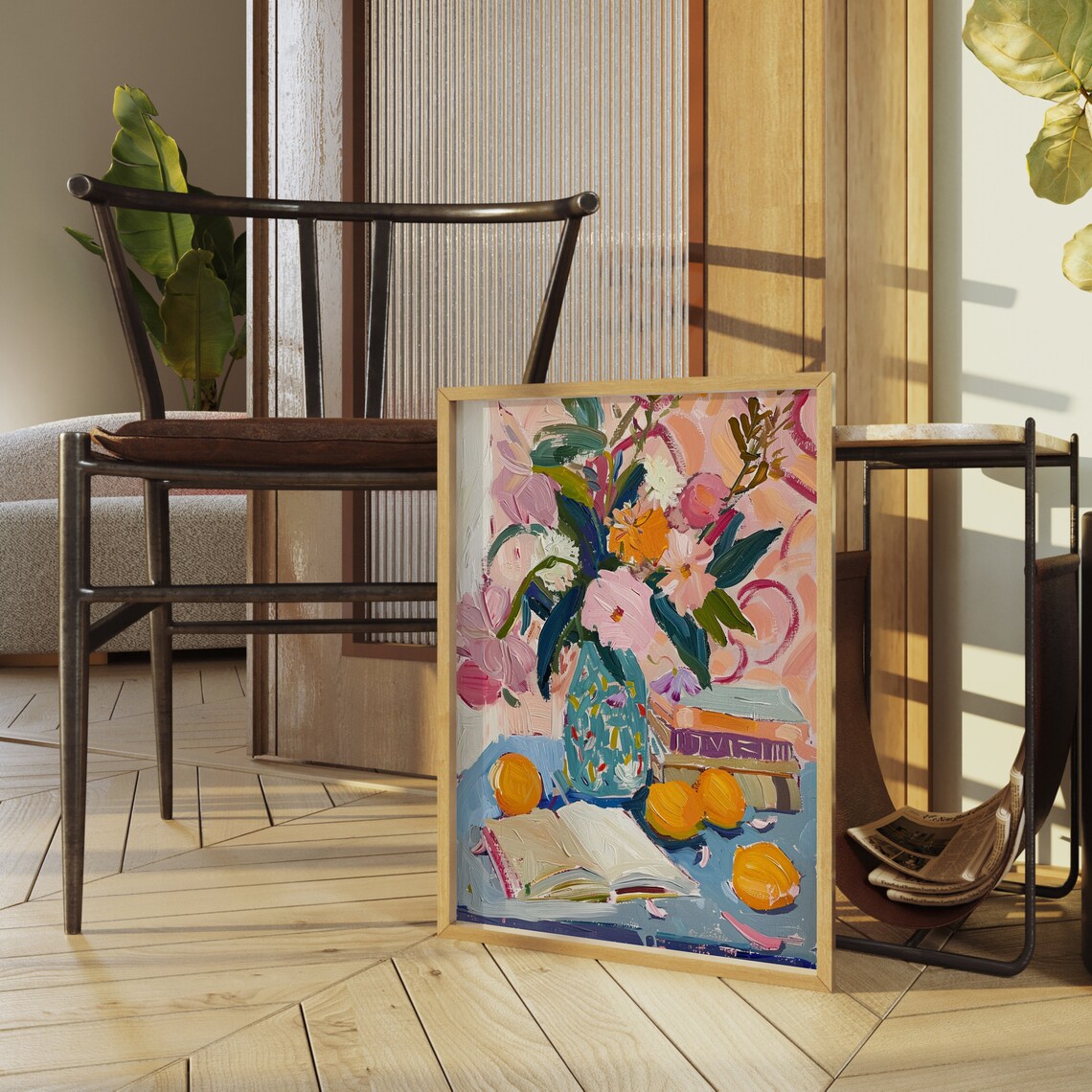 Flowers And Books Print, Matisse-Inspired Florals - Image 3