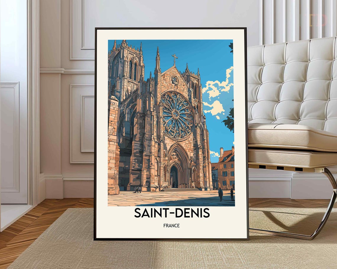 Saint Denis France Gothic Basilica Rose Window Cathedral Poster