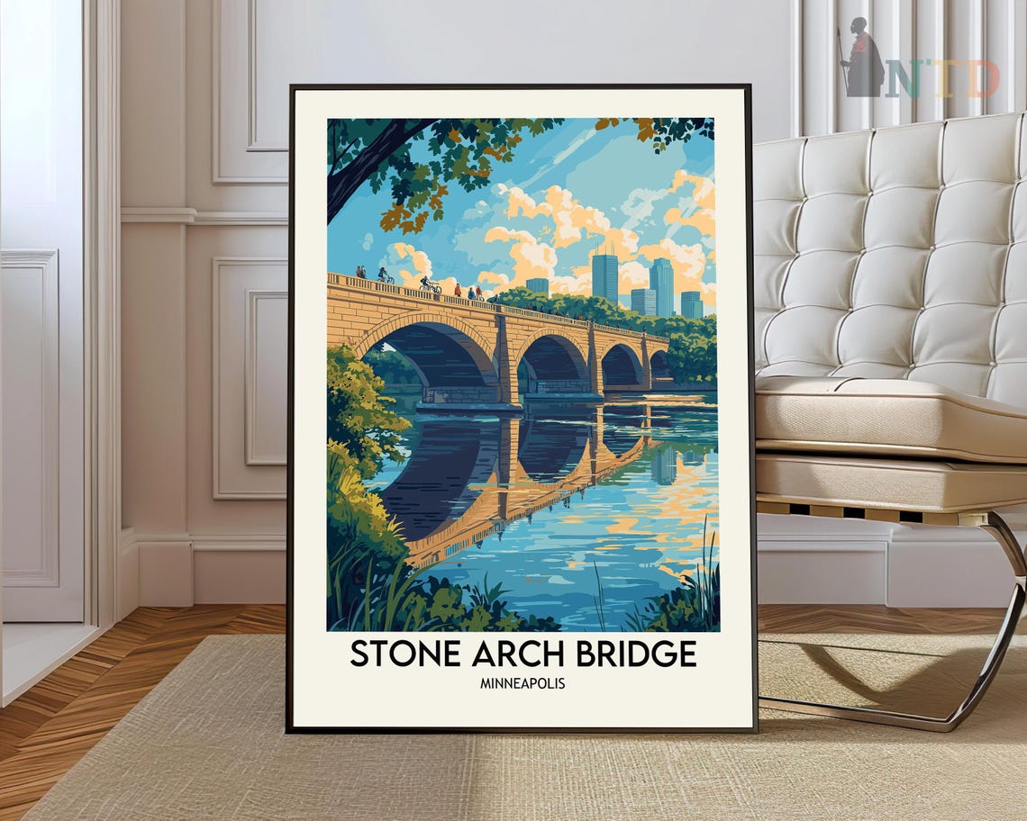 Stone Arch Bridge Print Stone Arch Bridge Wall Art Stone Arch Bridge Poster Stone Arch Bridge Photo Stone Arch Bridge Minneapolis Poster