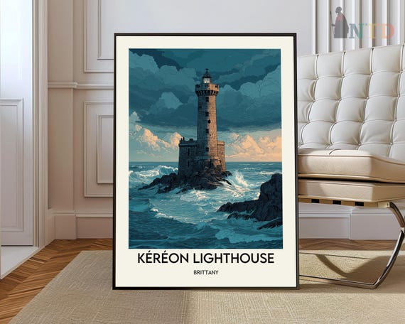 Kron Lighthouse Poster Wall Art Print Photo Brittany