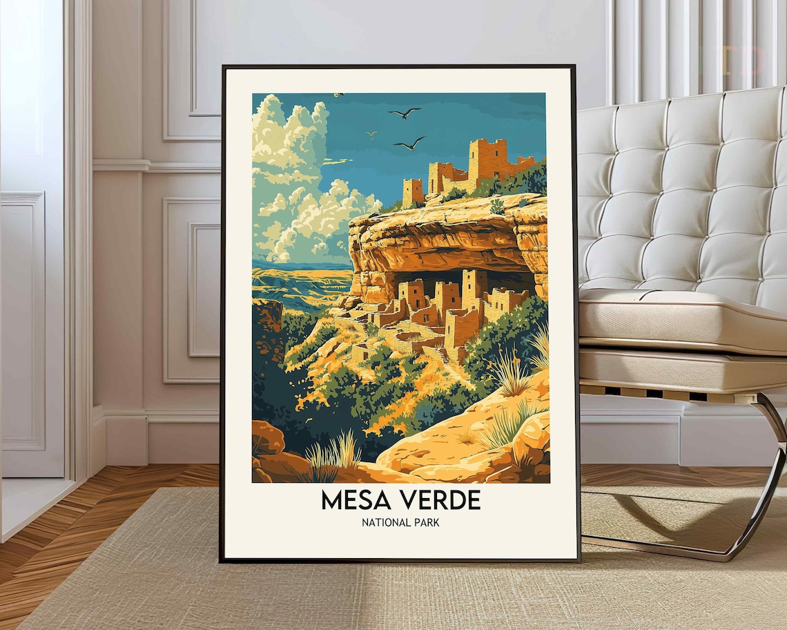 Mesa Verde National Park Colorado Ancient Cliff Dwellings Poster