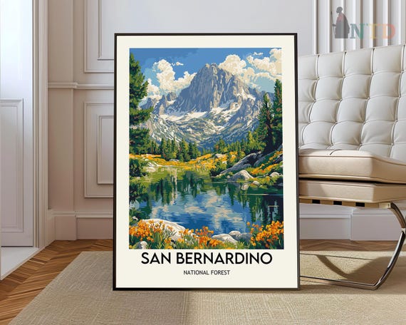San Bernardino National Forest Poster Wall Art Ca