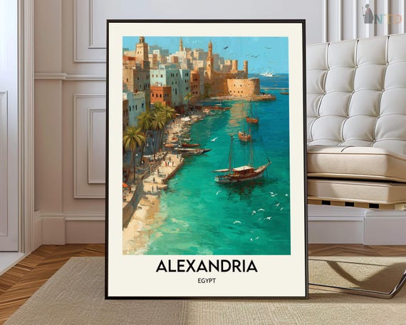 Alexandria Poster Wall Art Print Photo Travel Egypt