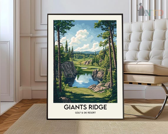 Giants Ridge Golf Course Poster Wall Art Print Biwabik Photo