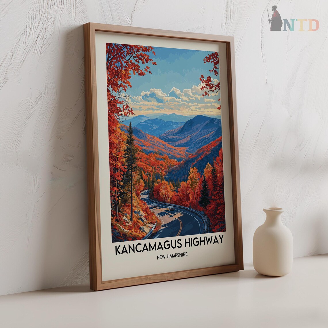 Kancamagus Highway Travel Poster, White Mountains NH - Image 2