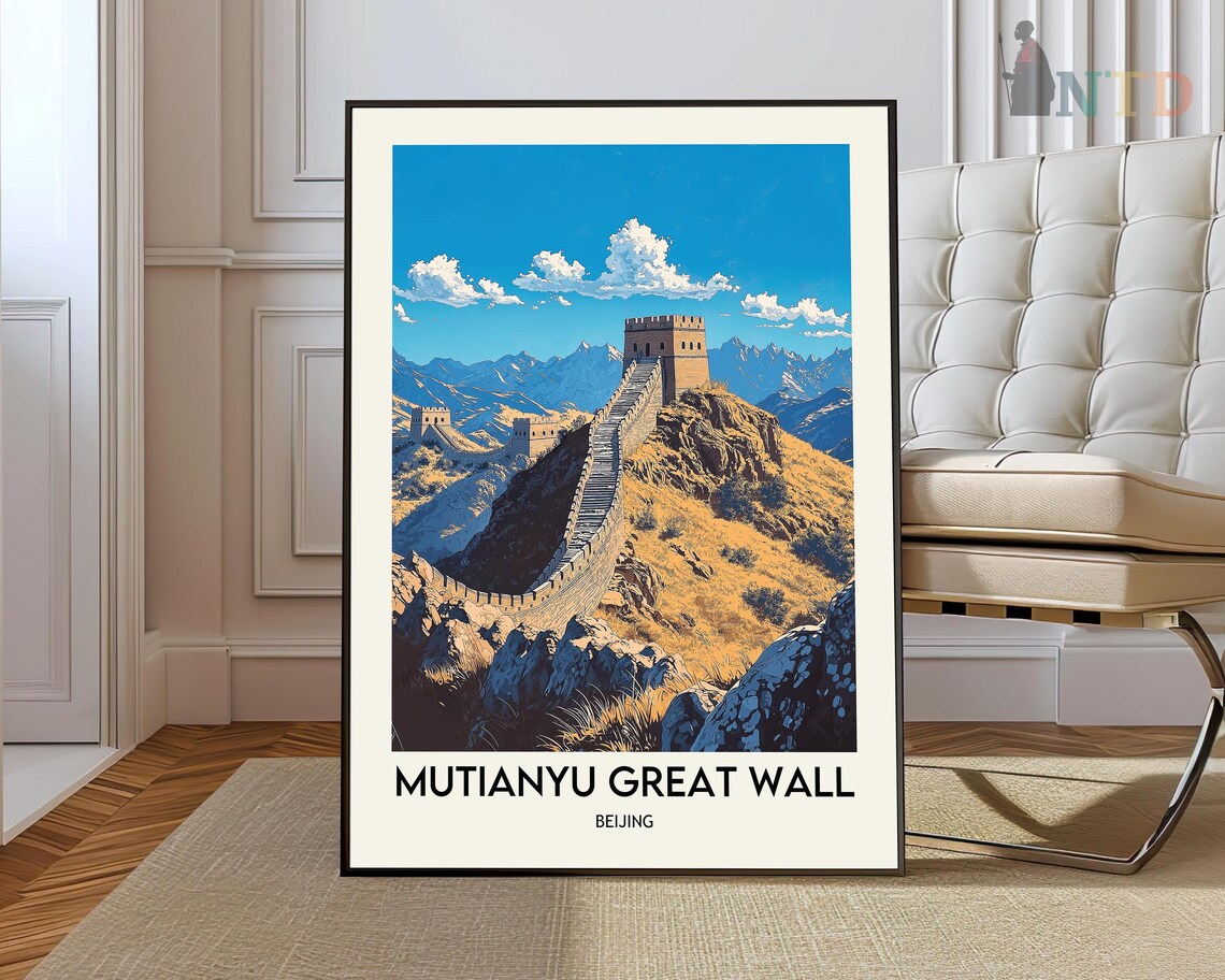 Mutianyu Great Wall Mutianyu Wall Art Mutianyu Poster Mutianyu Photo Mutianyu Poster Print Mutianyu Travel Poster Beijing China