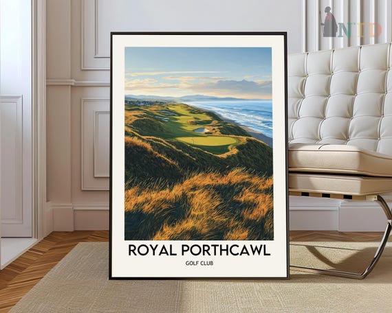 Royal Porthcawl Golf Club Poster Wall Art Print Photo Bridgend Wales