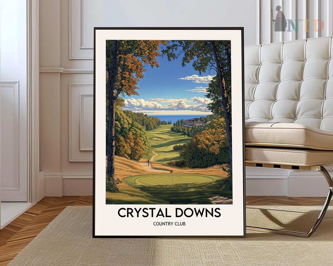 Crystal Downs Country Club Autumn Fairway Clubhouse Hills Poster