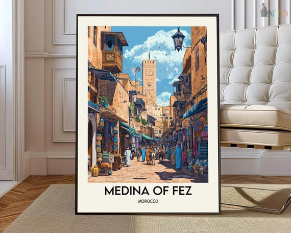 Medina Of Fez Poster Wall Art Print Photo Morocco