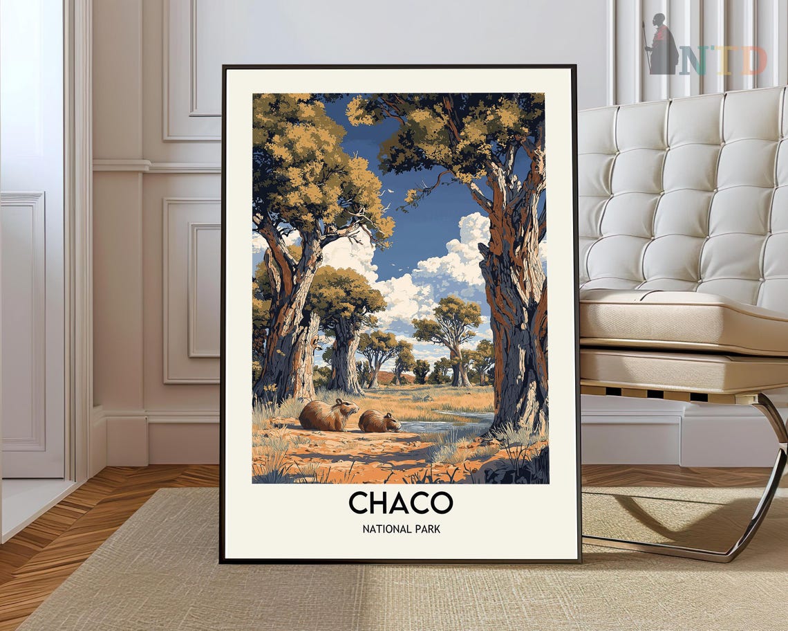 Chaco National Park Savanna Trees Capybaras Argentina Poster