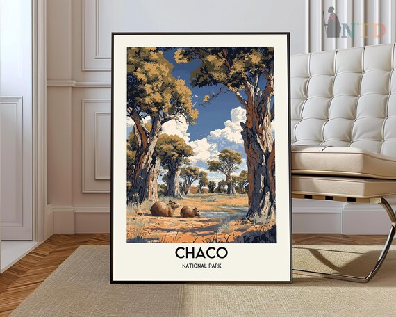 Chaco National Park Savanna Trees Capybaras Argentina Poster