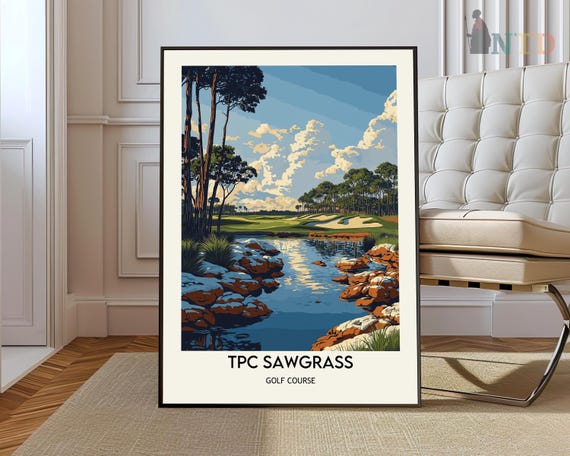 Tpc Sawgrass Print Tpc Sawgrass Wall Art Tpc Sawgrass Poster Tpc Sawgrass Photo Tpc Sawgrass Poster Print Golf Course Print