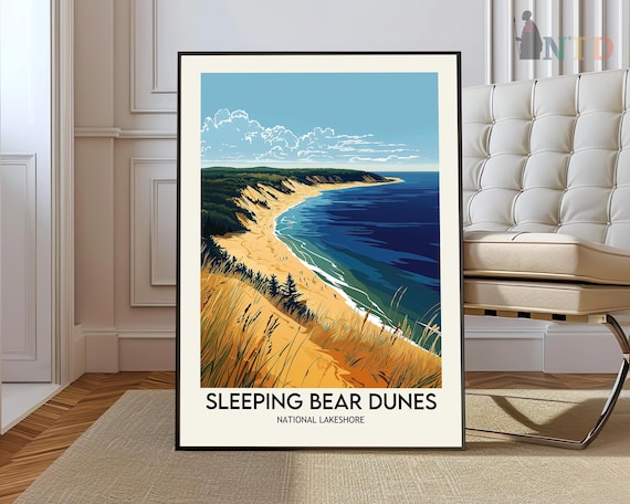 Sleeping Bear Dunes Print Wall Art Poster Photo