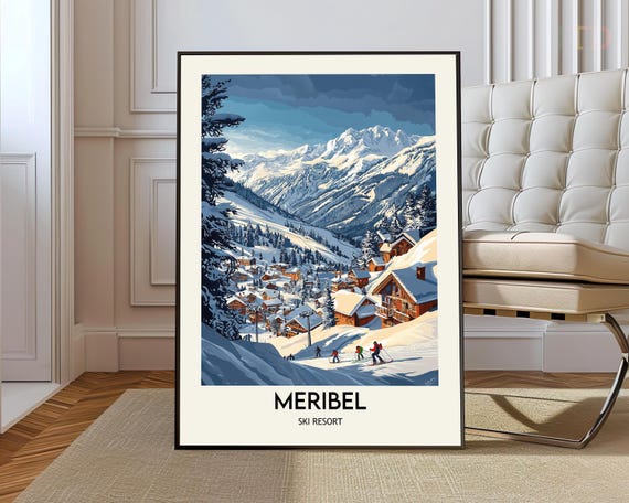 Mribel Ski Resort Poster Wall Art Print Photo Les3valles