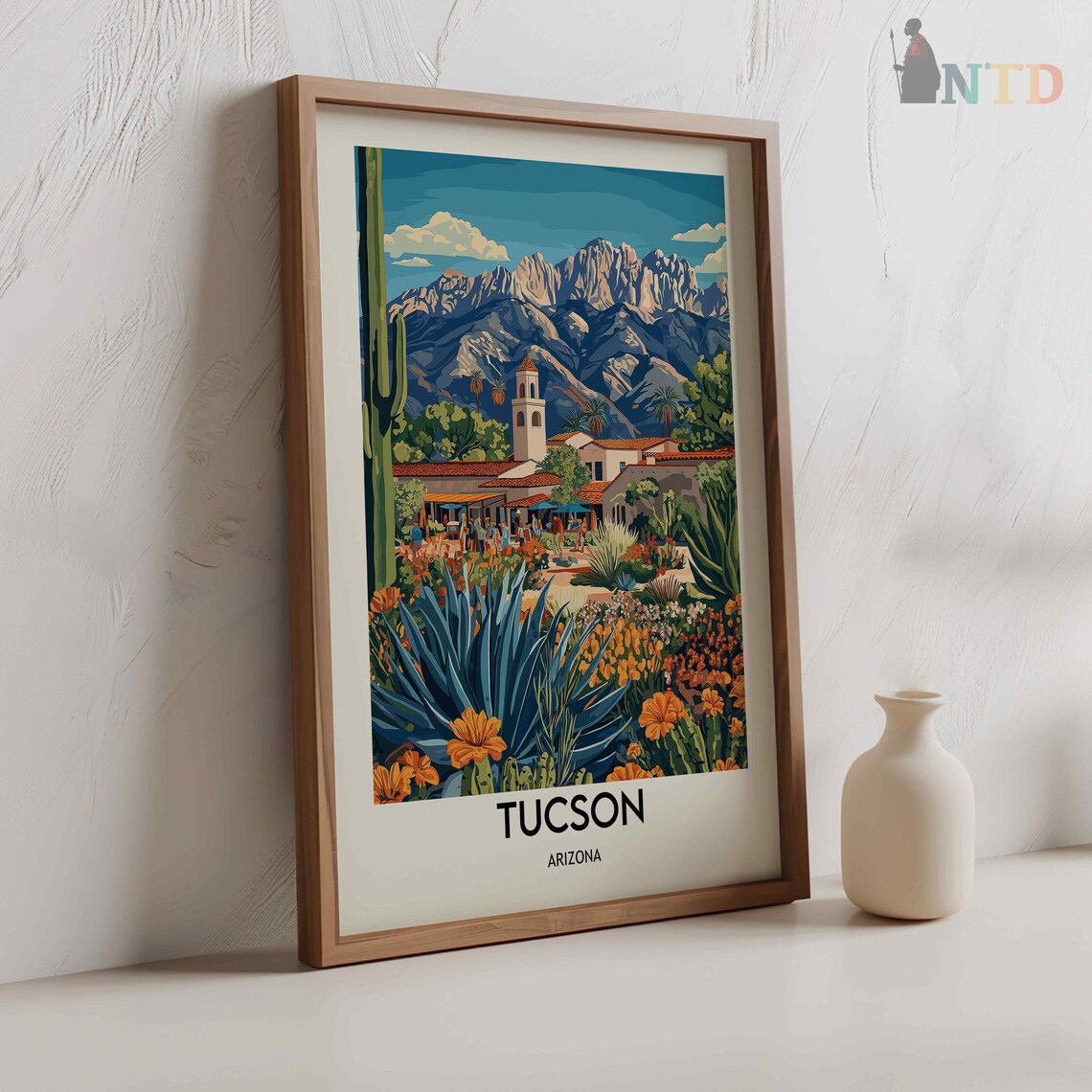 Tucson Arizona Travel Poster, City Wall Art Print - Image 3