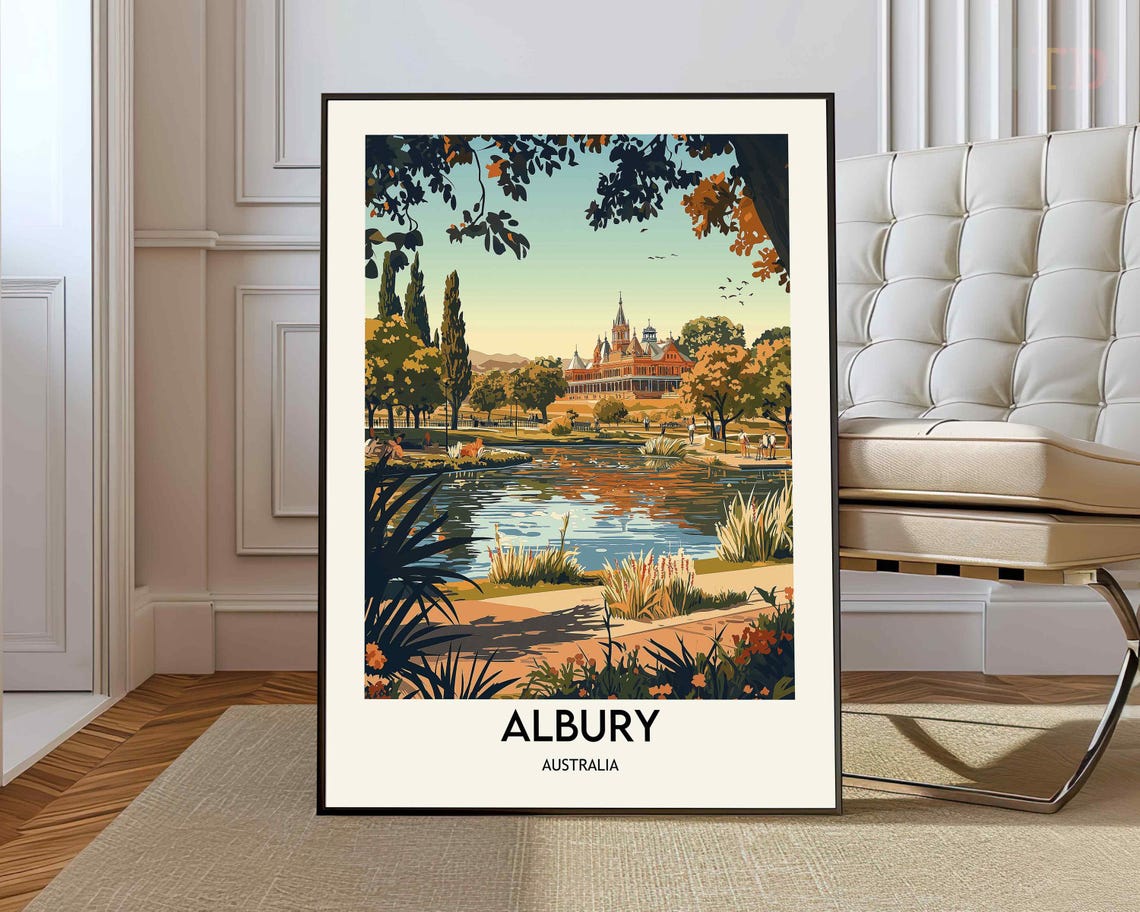 Albury Poster Wall Art Print Photo Travel Australia Murray River