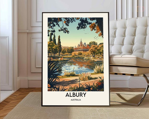 Albury Poster Wall Art Print Photo Travel Australia Murray River