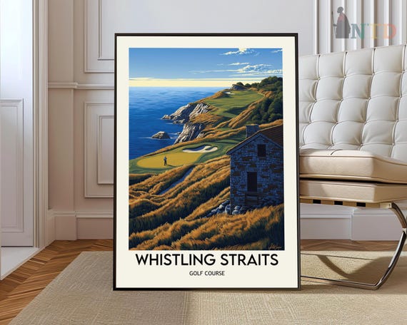 Whistling Straits Golf Course Poster Wall Art Print Photo