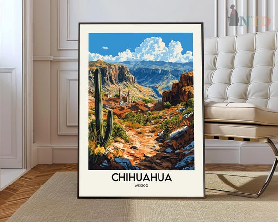 Chihuahua Mexico Travel Poster Print
